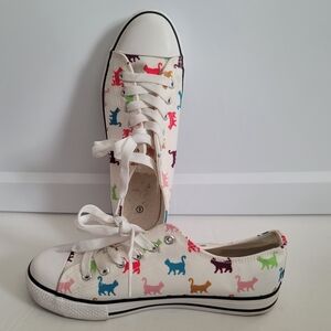 Colorful Cat Print Sneakers